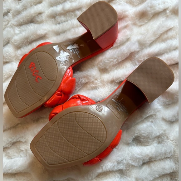 Nine West Orange Block Heel Braided Sandals - Picture 6 of 9